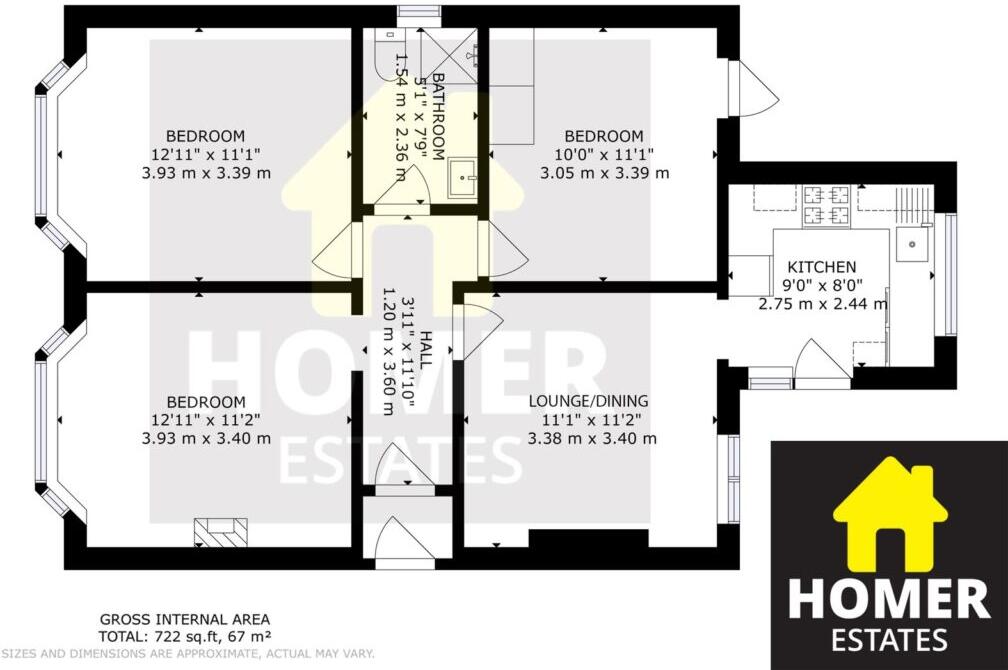 Wimborne Road, Bournemouth, BH11 floorplan