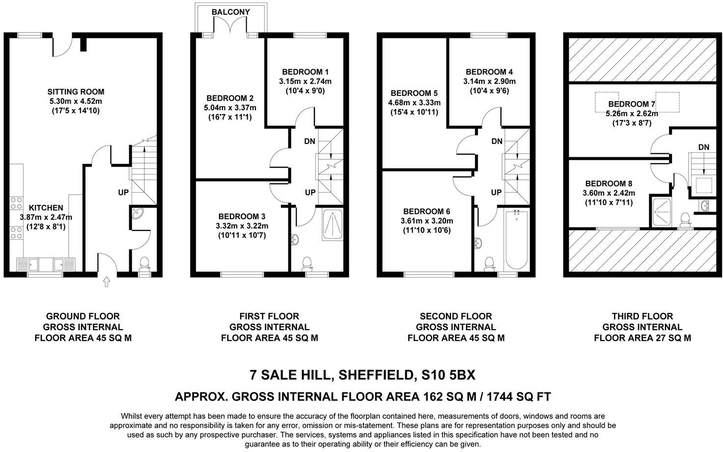 7 Sale Hill, Sheffield floorplan
