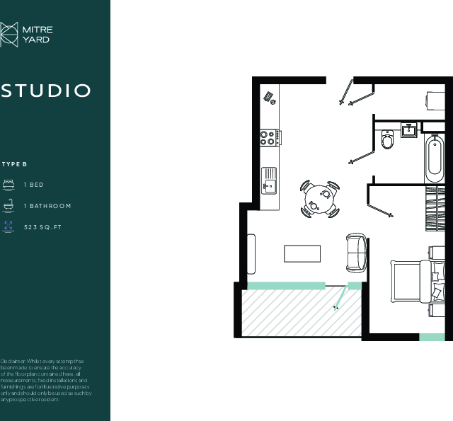 Flat 707, Mitre Yard, 104-106 Scrubs Lane, London, NW10 floorplan