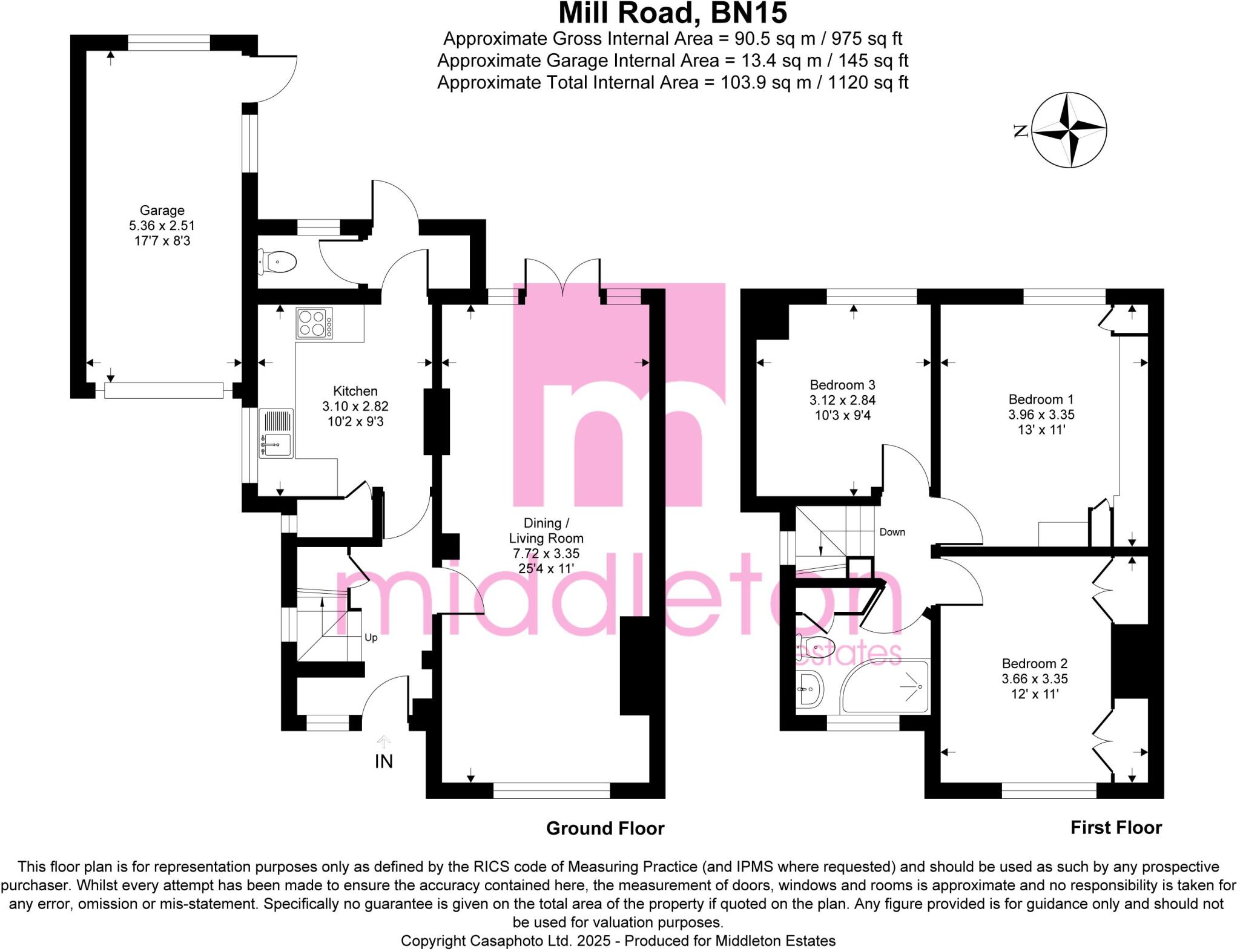 Mill Road, Lancing, West Sussex, BN15 floorplan