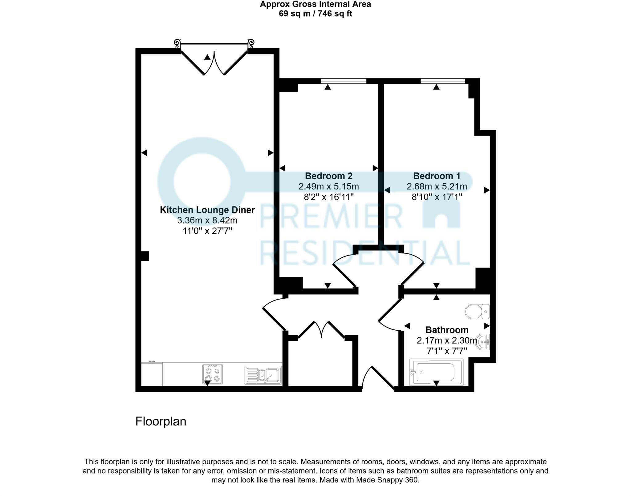 Bridgewater Wharf, Salford floorplan