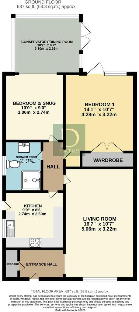 11, Roman Way, Halesworth floorplan