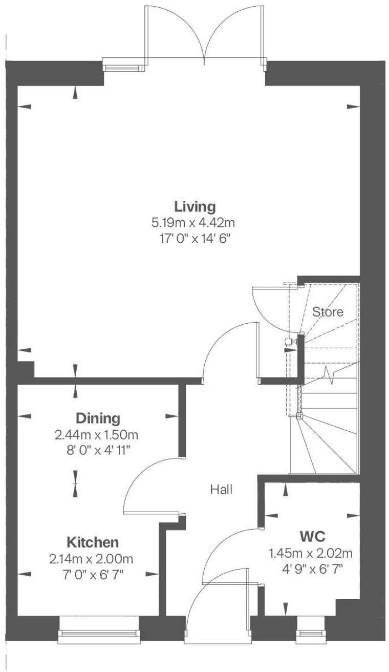 Plot 58, The Burley, Willow Rise, Shrewsbury Road, SY4 3QR floorplan