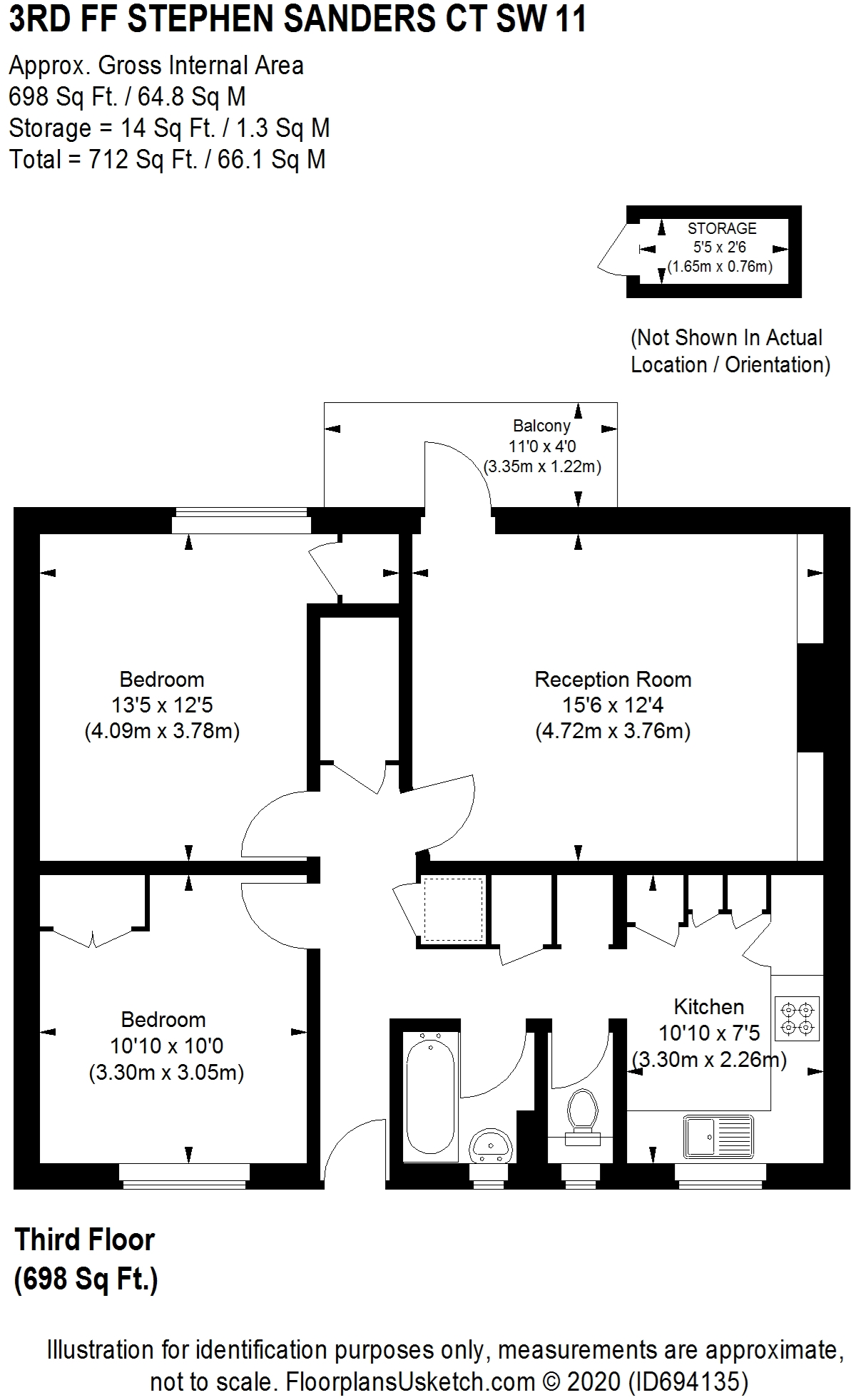 Stephen Sanders Court, SW11 floorplan