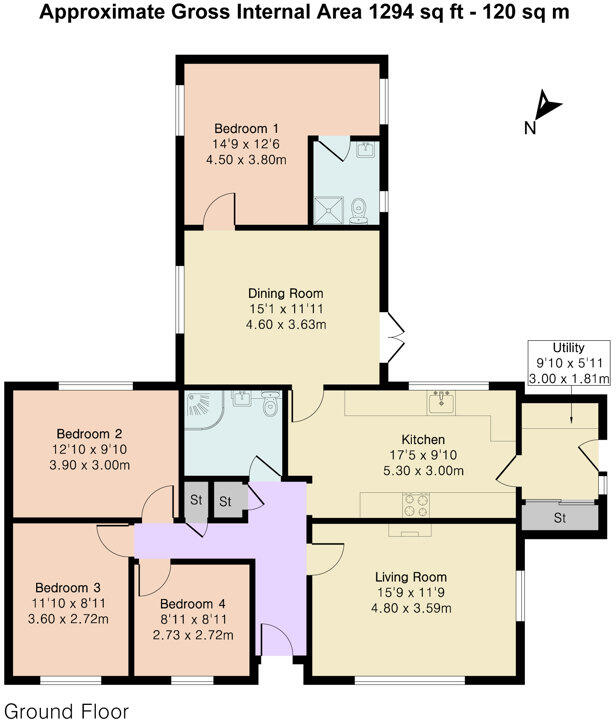 The County Kennels, Sapley Road, Kings Ripton, Huntingdon, Cambridgeshire, PE28 2NX floorplan