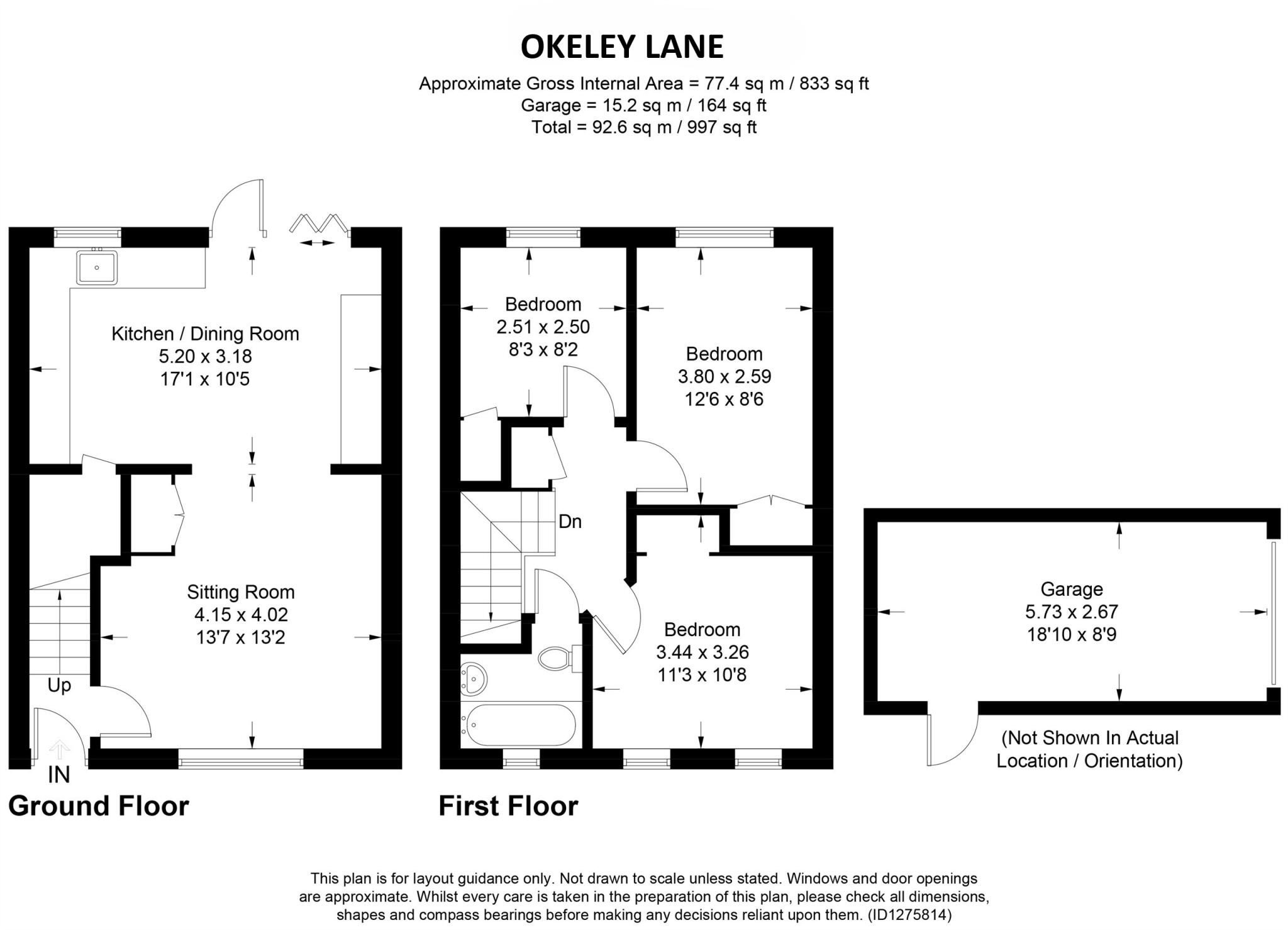 79, Okeley Lane, Tring floorplan