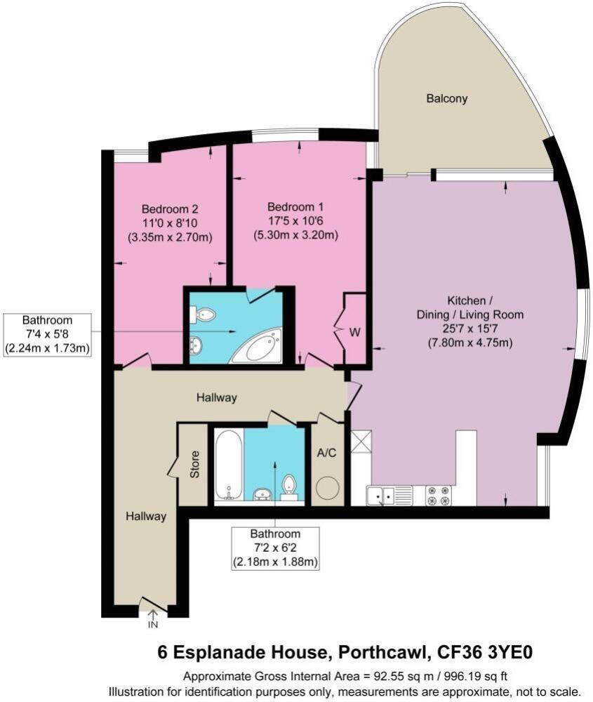 Esplanade House Esplanade, Porthcawl, Mid Glamorgan, CF36 floorplan