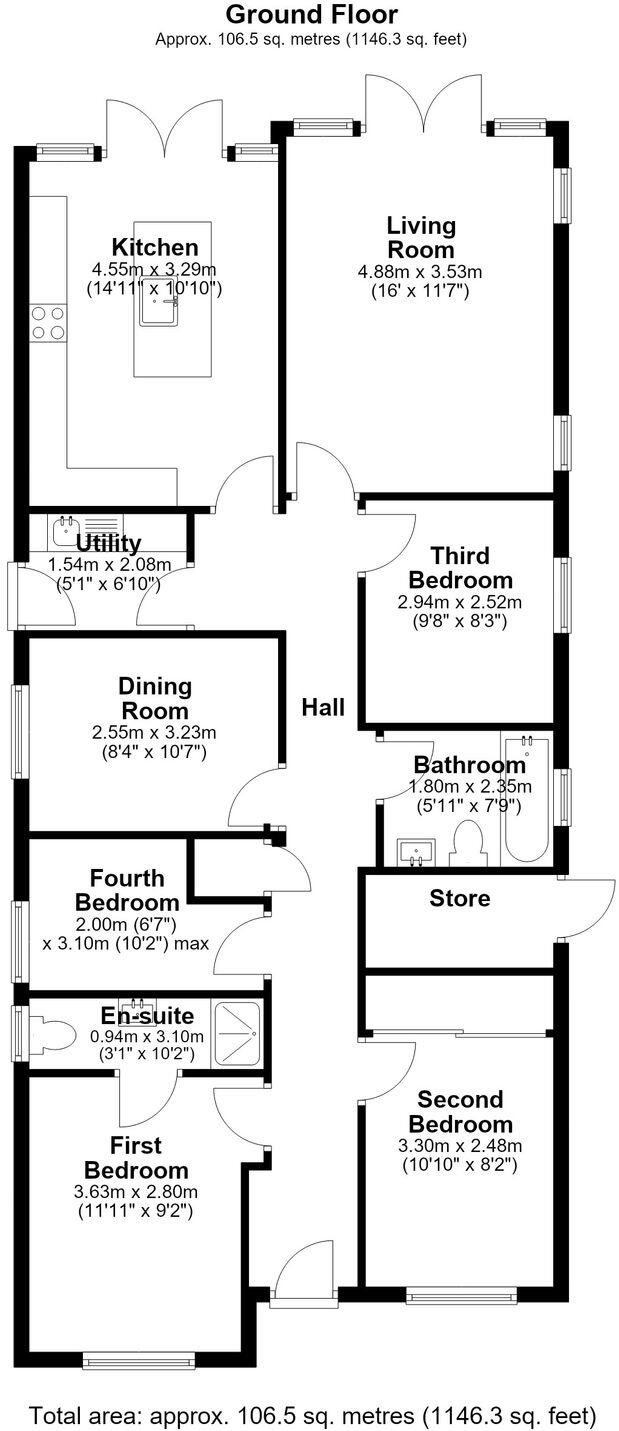 74A, The Street, Little Clacton, CO16 floorplan