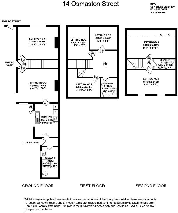 (5 Bed) Osmaston Street, Lenton, Nottingham, NG7 floorplan