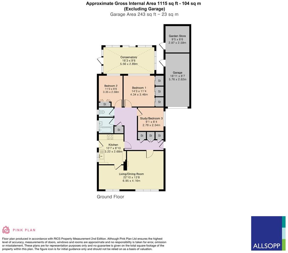 Vaughan Mead, Redbourn, AL3 floorplan