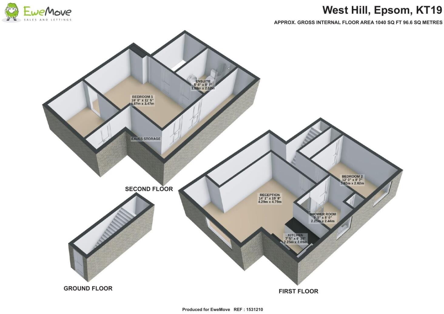 West Hill, Epsom, Surrey, KT19 floorplan