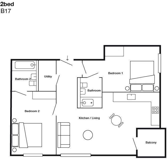 The Junction, Signal Apartments, Whitehall, Leeds floorplan