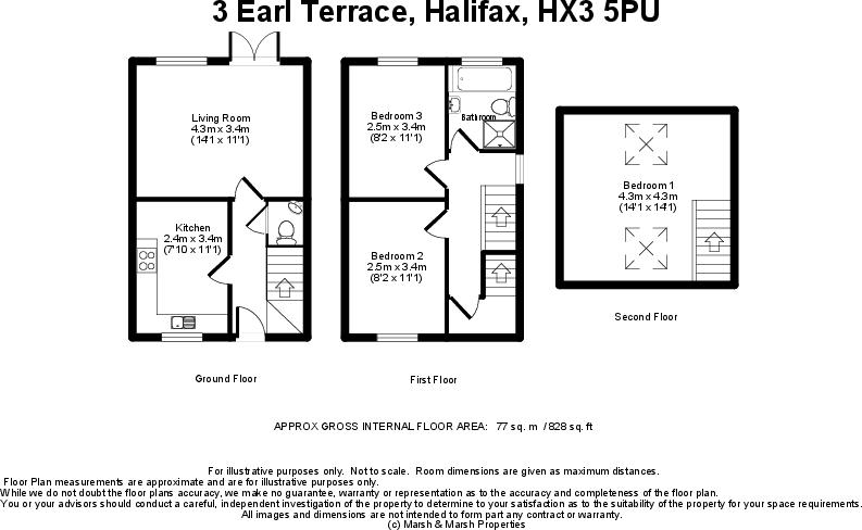 3 Earl Terrace, Ovenden, Halifax, HX3 5PU floorplan