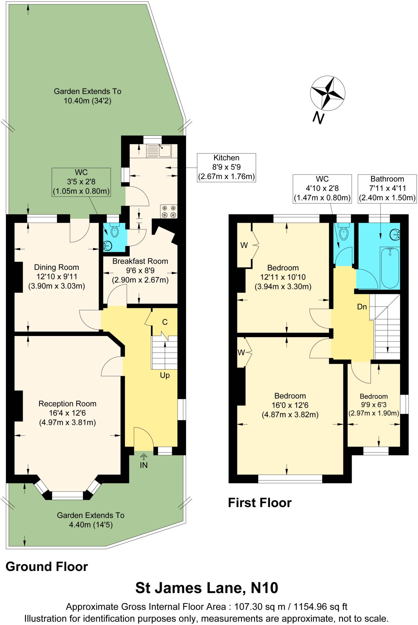 St. James Lane, London, N10 floorplan