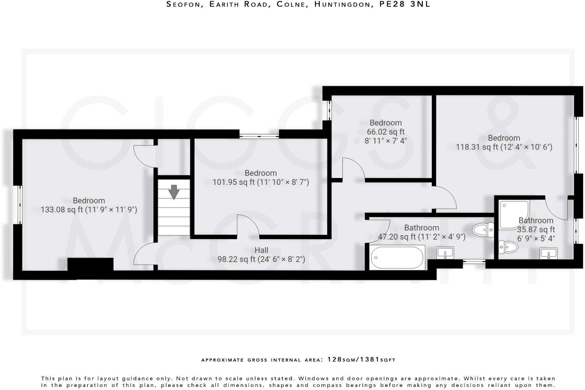 Seofon, Earith Road, Colne, Huntingdon, Cambridgeshire, PE28 3NL floorplan