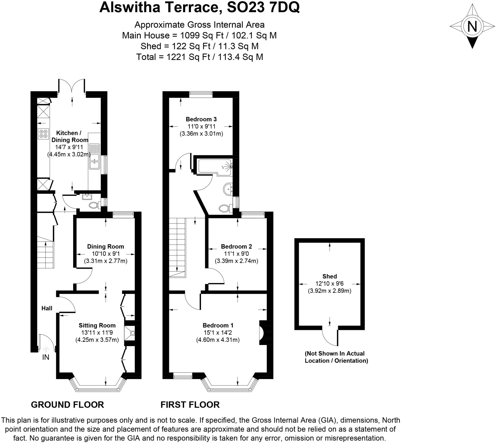 Alswitha Terrace, King Alfred Place, Winchester, Hampshire, SO23 floorplan