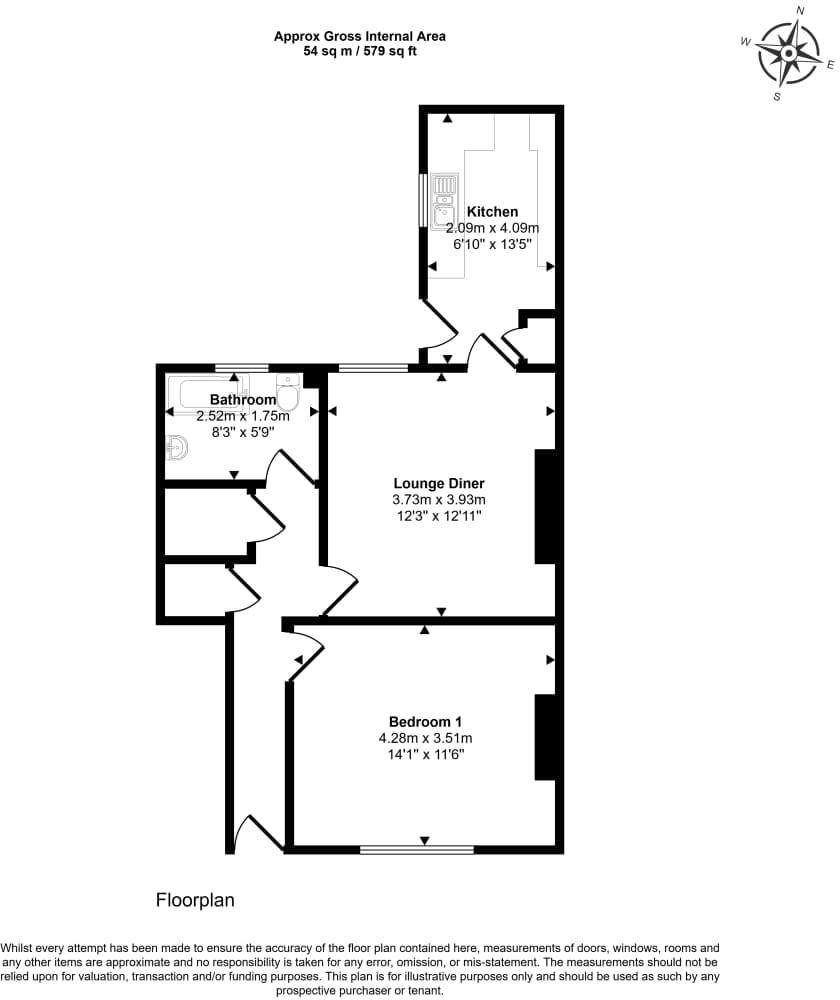 132 Beaumont Street, Blyth, NE24 1HN floorplan