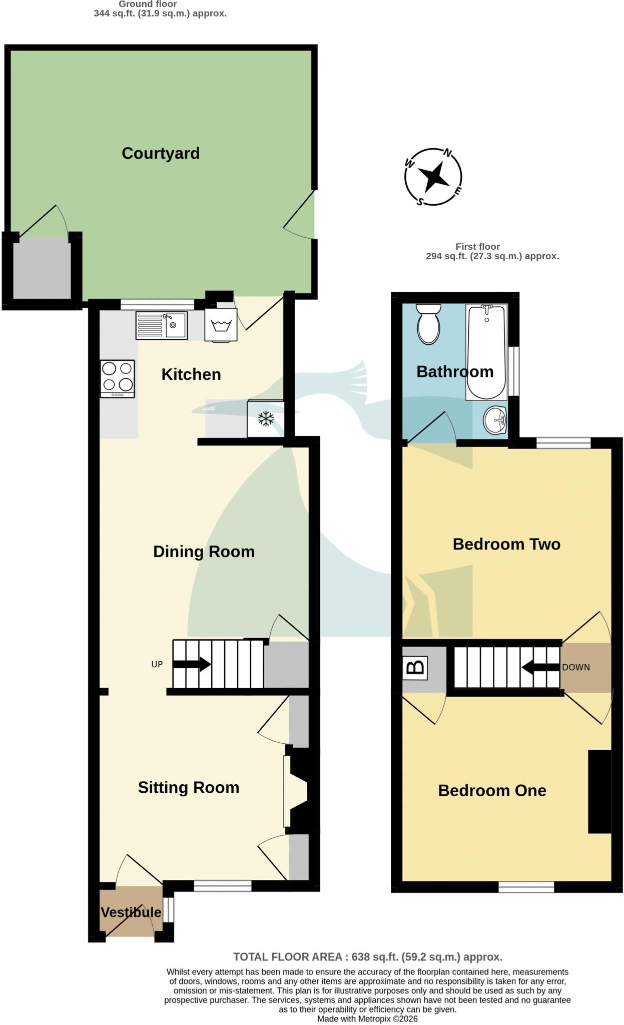Church Path, Deal floorplan