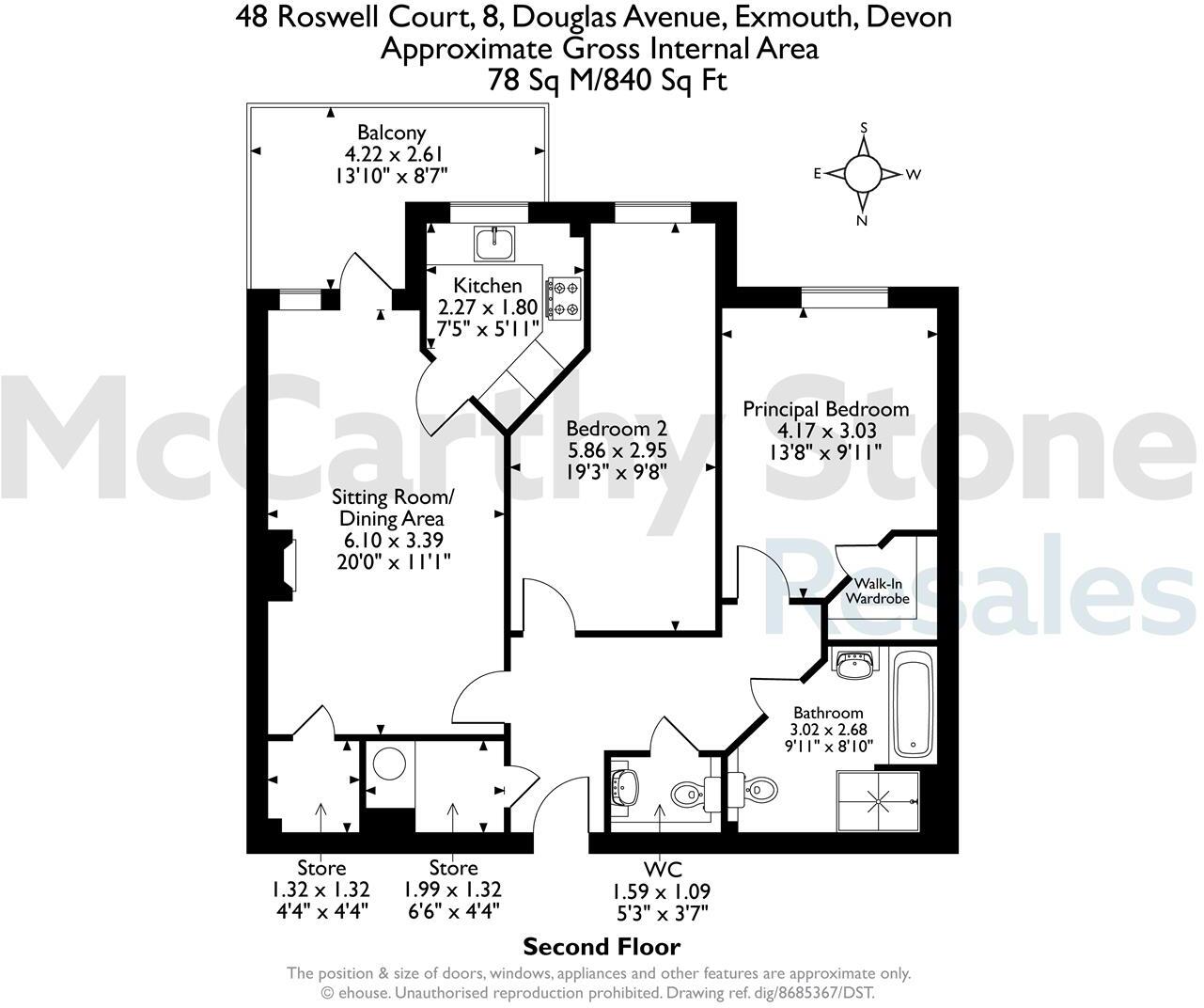 Roswell Court, Douglas Avenue, Exmouth floorplan
