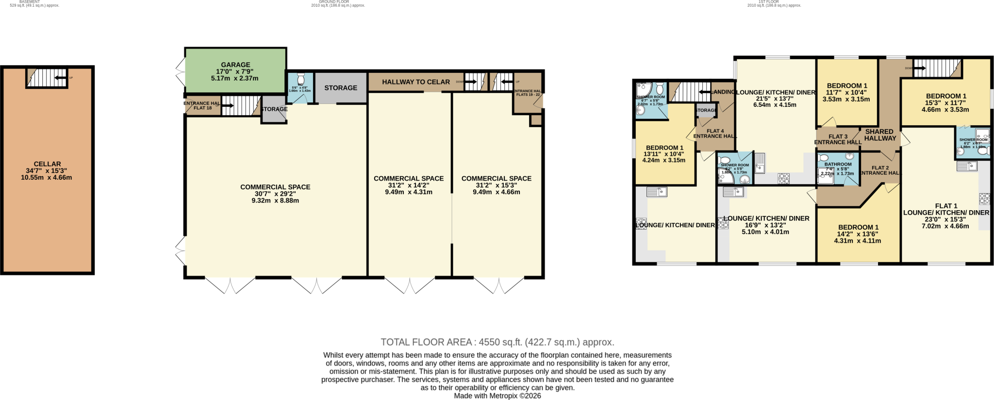 18, 20, 22 and 22a Dale St, Blackpool floorplan
