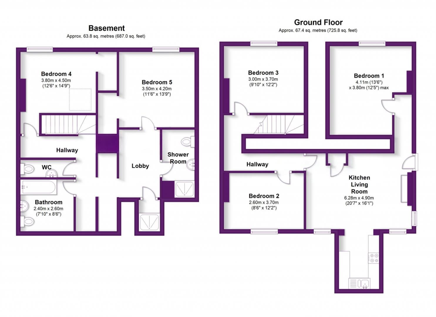 £125pppw Derby Road, Nottingham floorplan