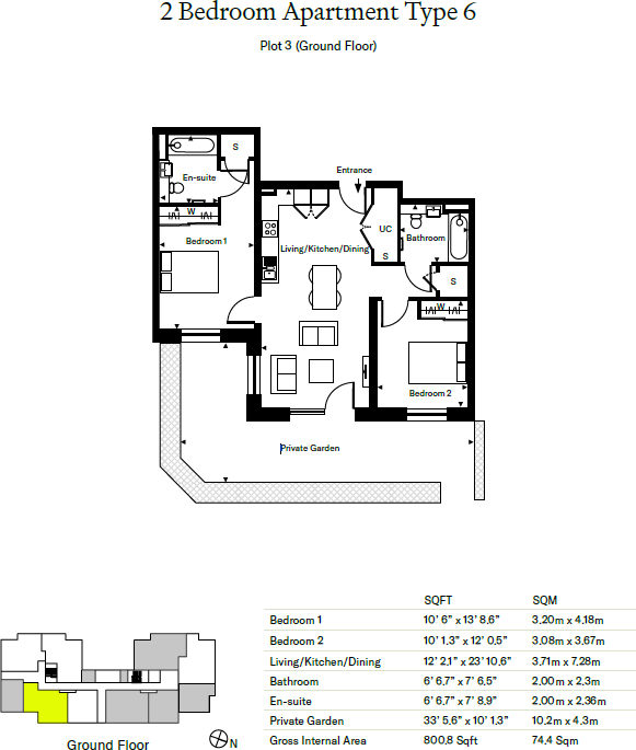 Plot 3, The North Village West, The New Village, Edinburgh floorplan
