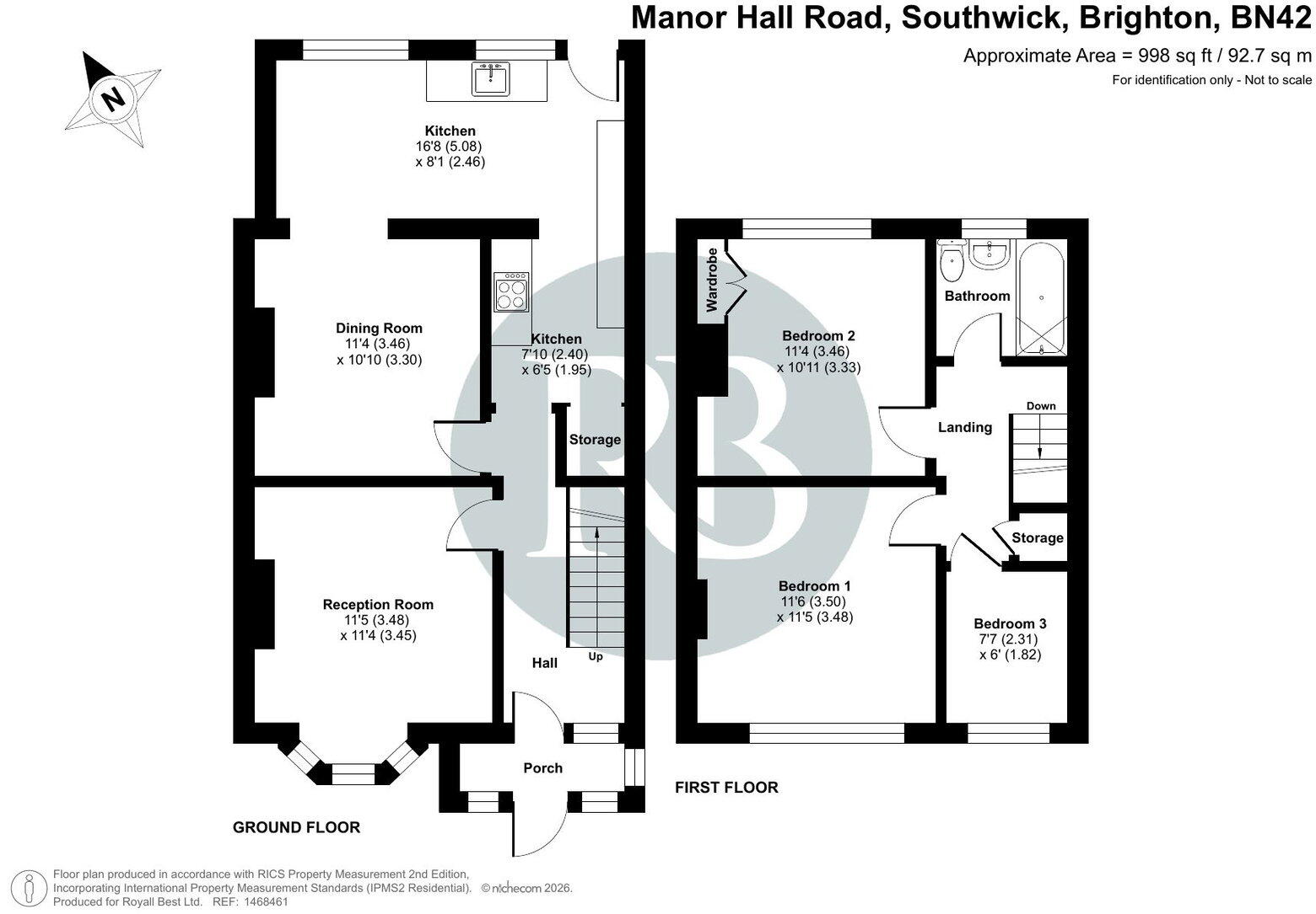 Manor Hall Road, Southwick, BN42 4NQ floorplan
