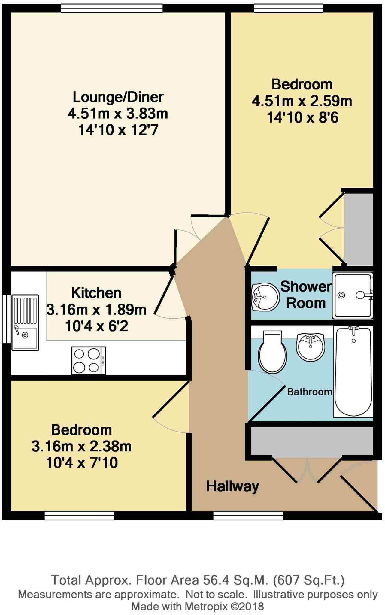Waterside Close, Wentworth Court Waterside Close, KT6 floorplan