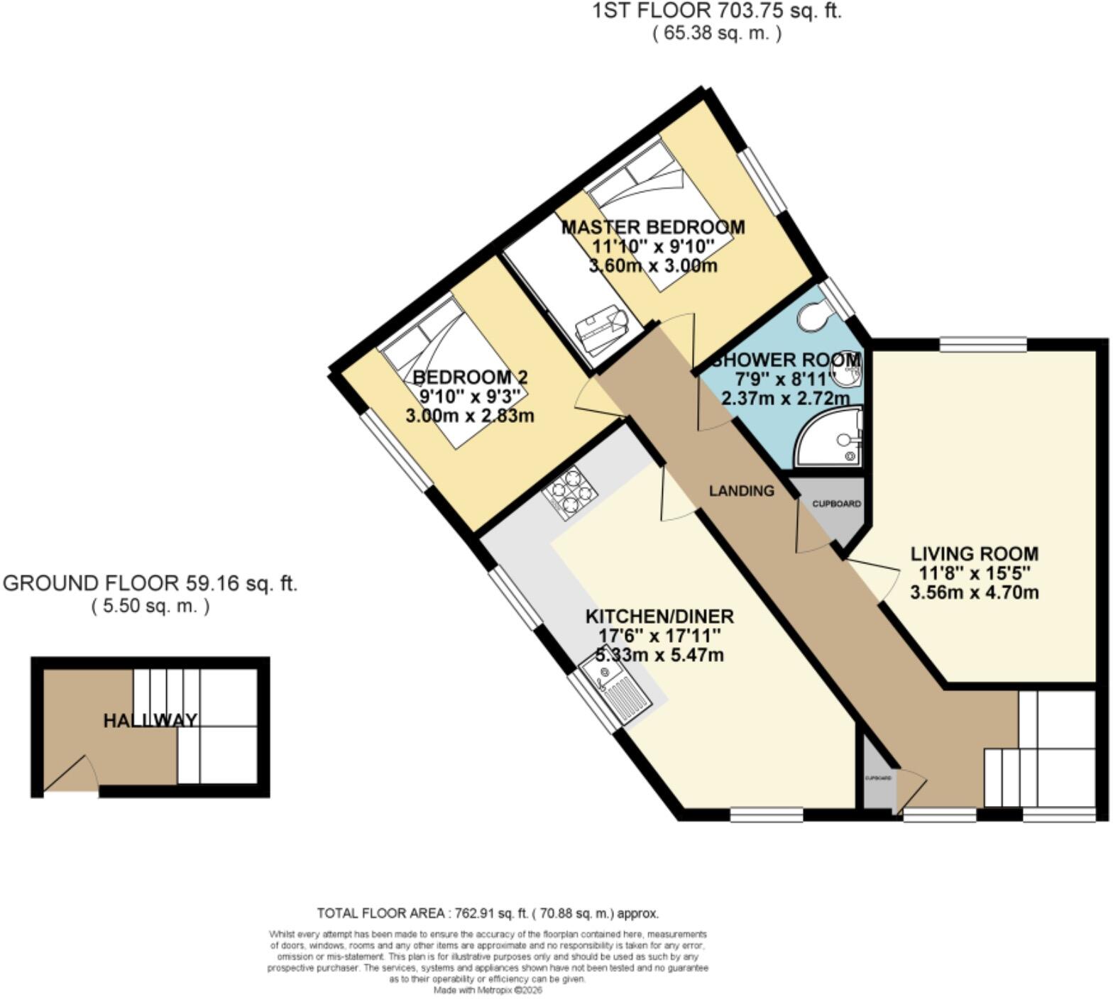 58, Portland Road, Warrington floorplan