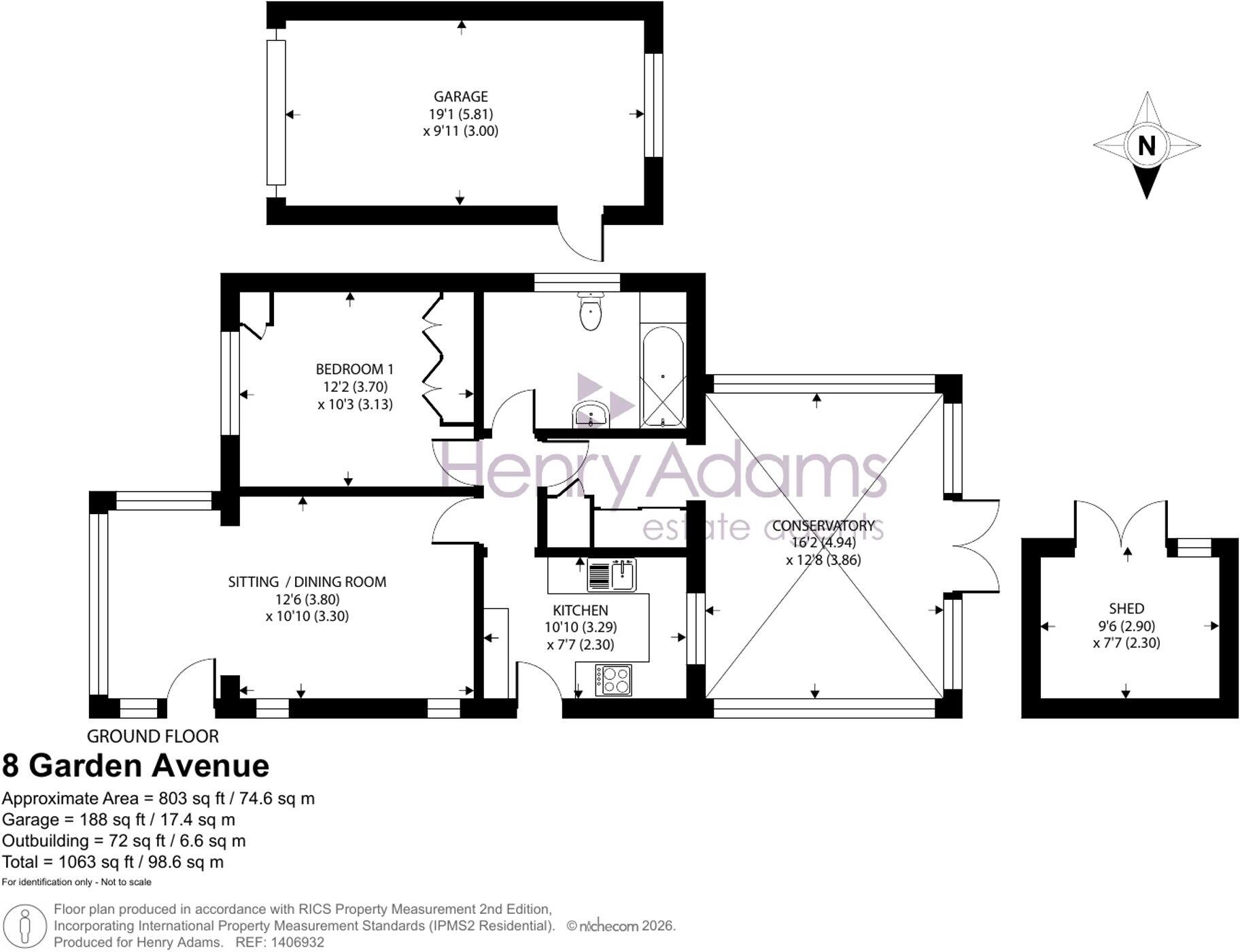 8, Garden Avenue, Bracklesham Bay, PO20 floorplan