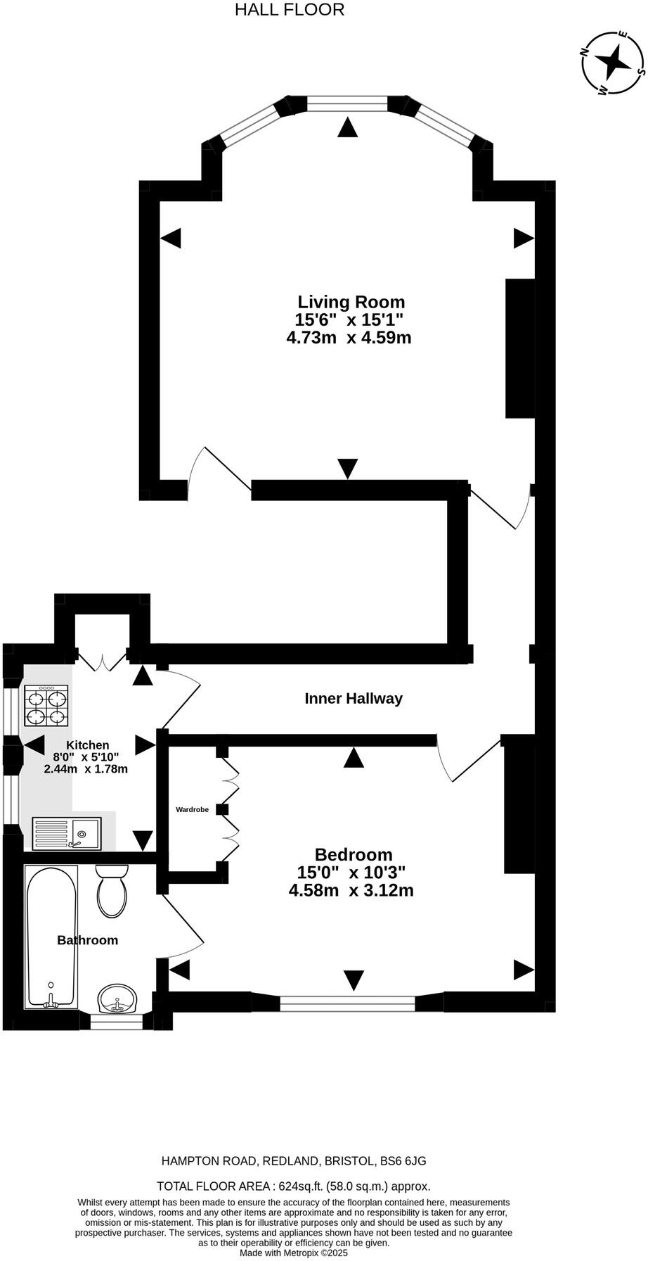 Hampton Road, Redland, Bristol, BS6 floorplan
