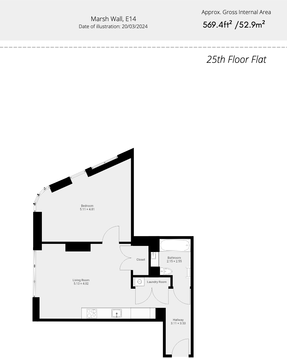 Marsh Wall, London, E14 floorplan
