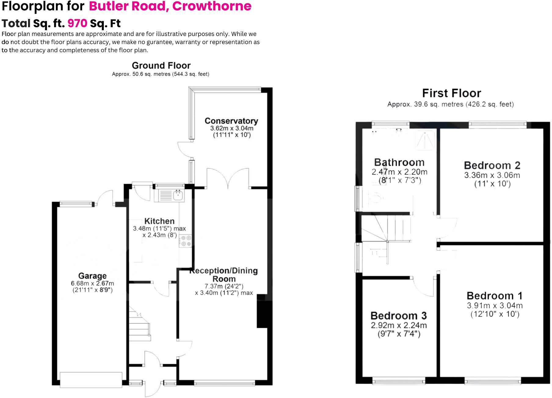 Butler Road, Crowthorne, Berkshire, RG45 floorplan