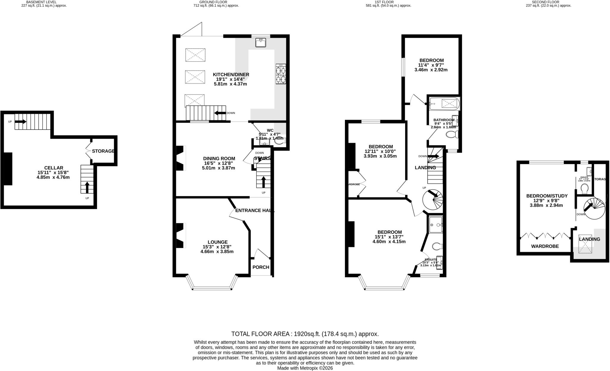 Etna Road, St. Albans, Hertfordshire, AL3 floorplan