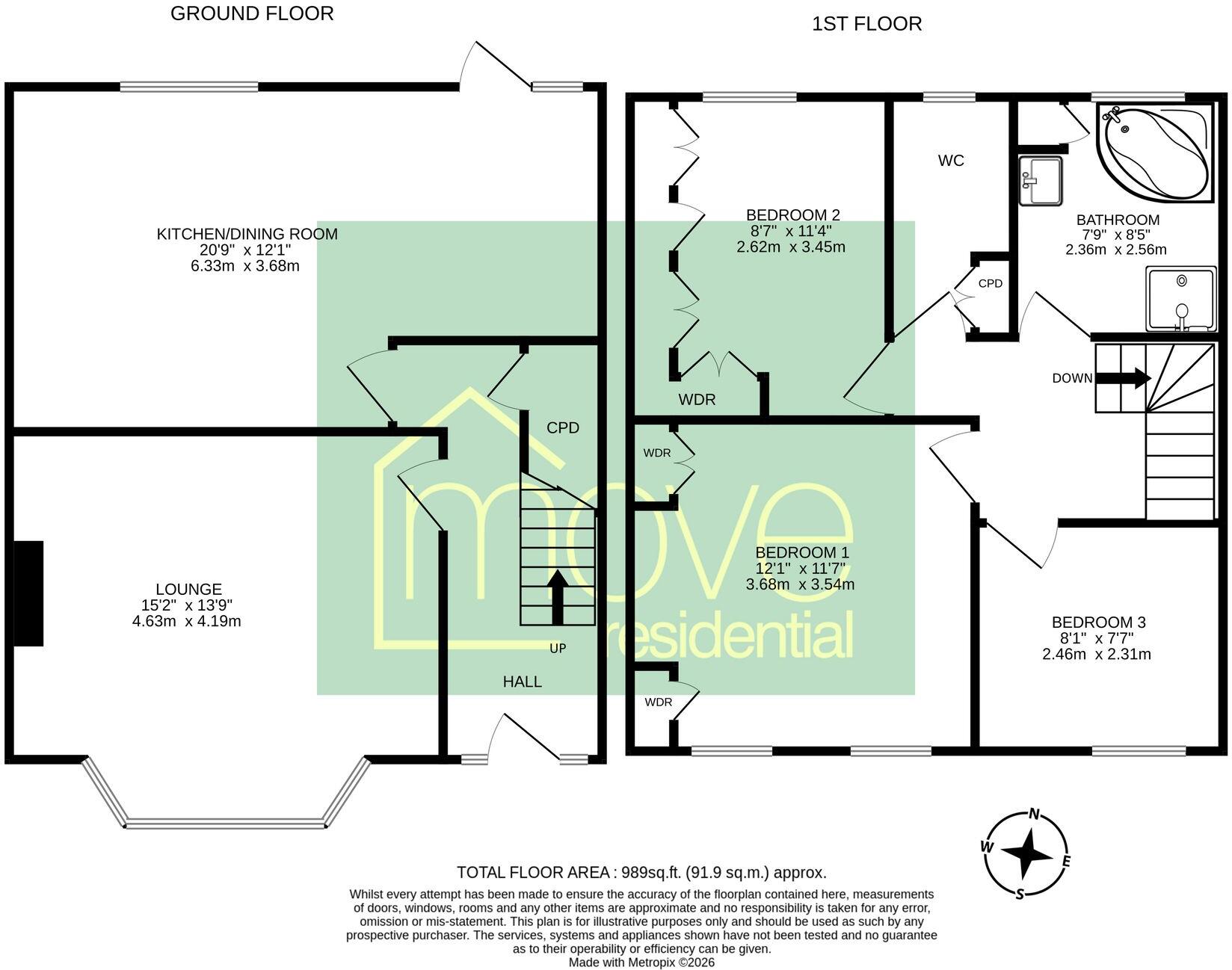 Ash Grove, New Brighton, CH45 floorplan