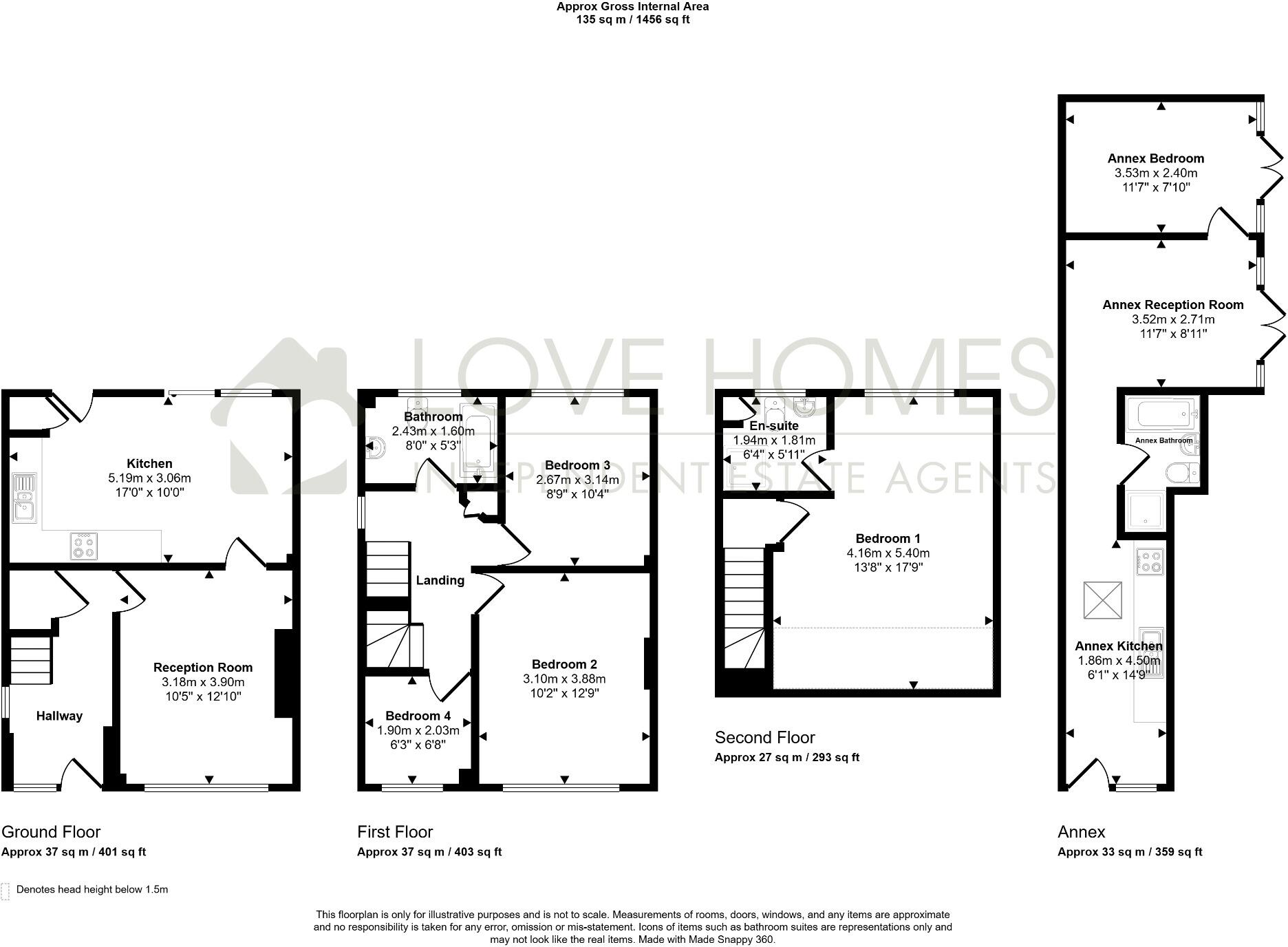 Pennine Gardens, Garstang | 5 bedrooms | Separate Annexe | Beautifully Presented Throughout floorplan