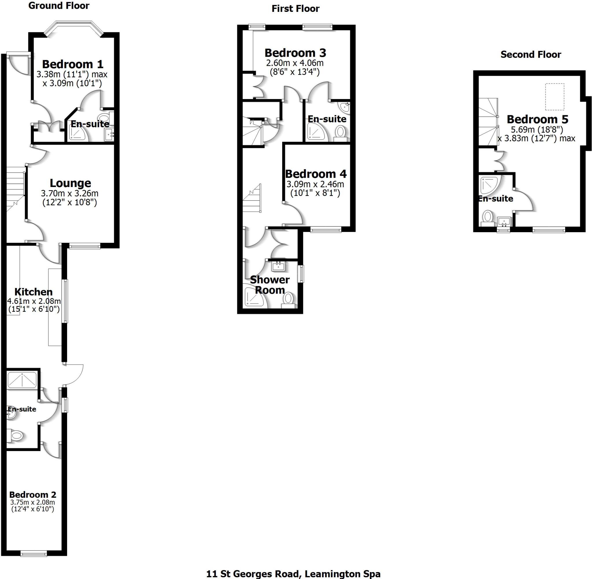 11 St Georges Road, Leamington Spa floorplan