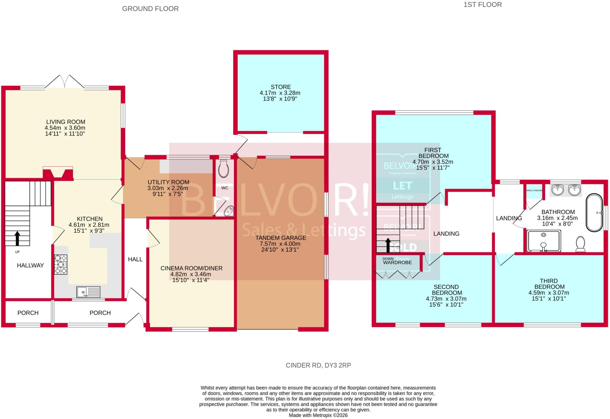 Cinder Road, Gornal Wood, Dudley, DY3 floorplan