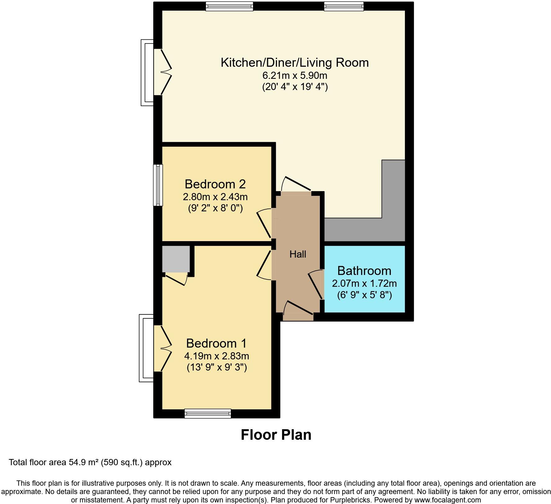 11 Tudor Way, Leeds, LS11 floorplan