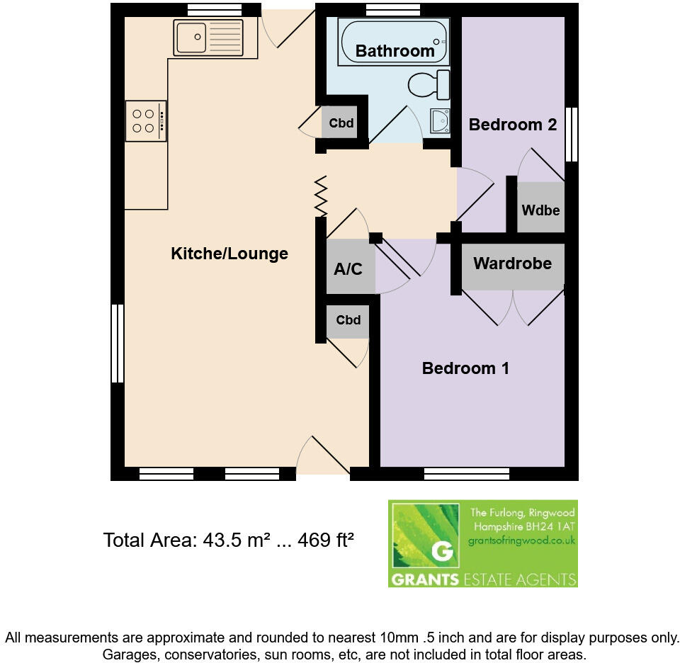 Lumby Drive Mobile Home Park, Ringwood, Hampshire, BH24 floorplan