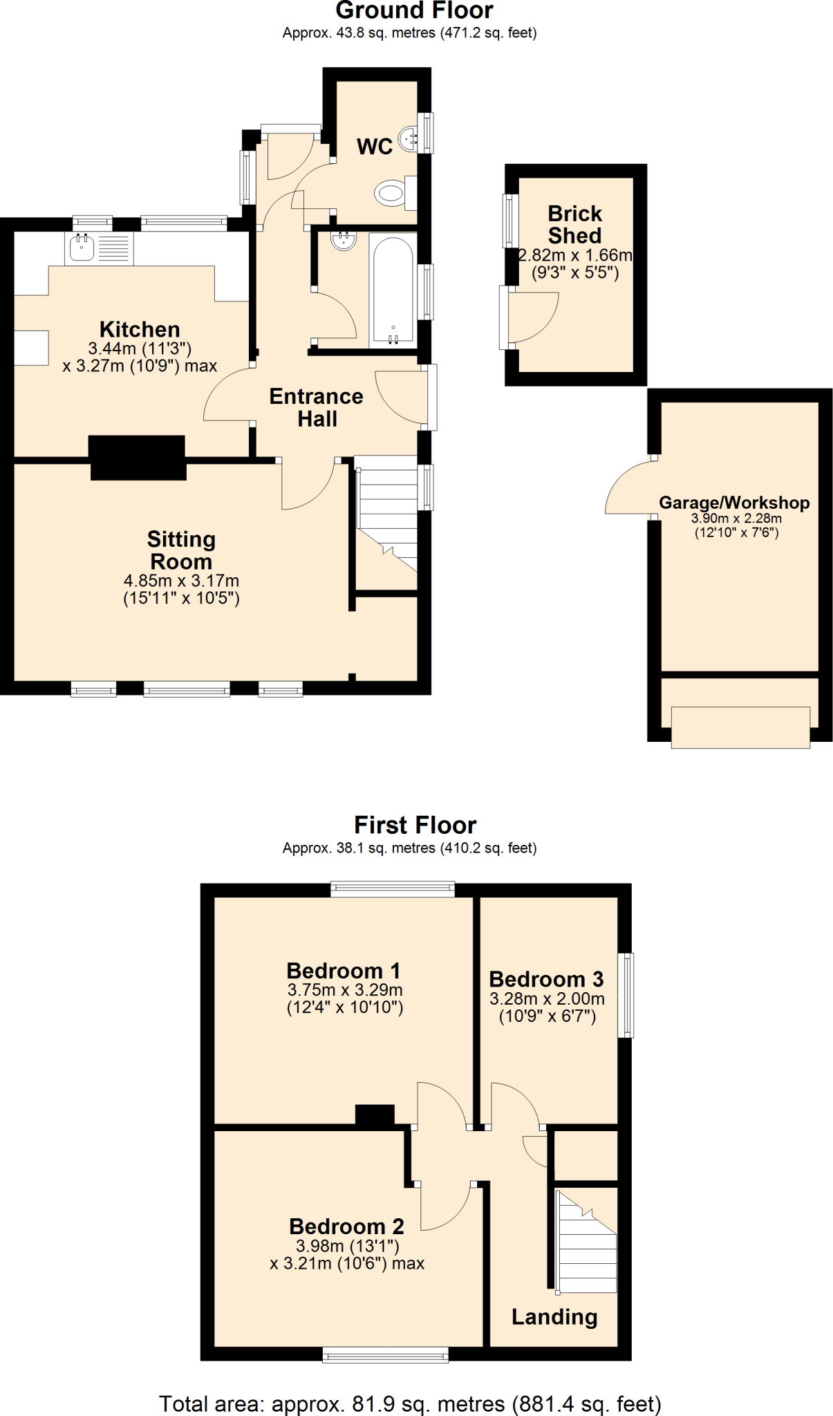 Higher Tolbury, Bruton, Somerset, BA10 floorplan