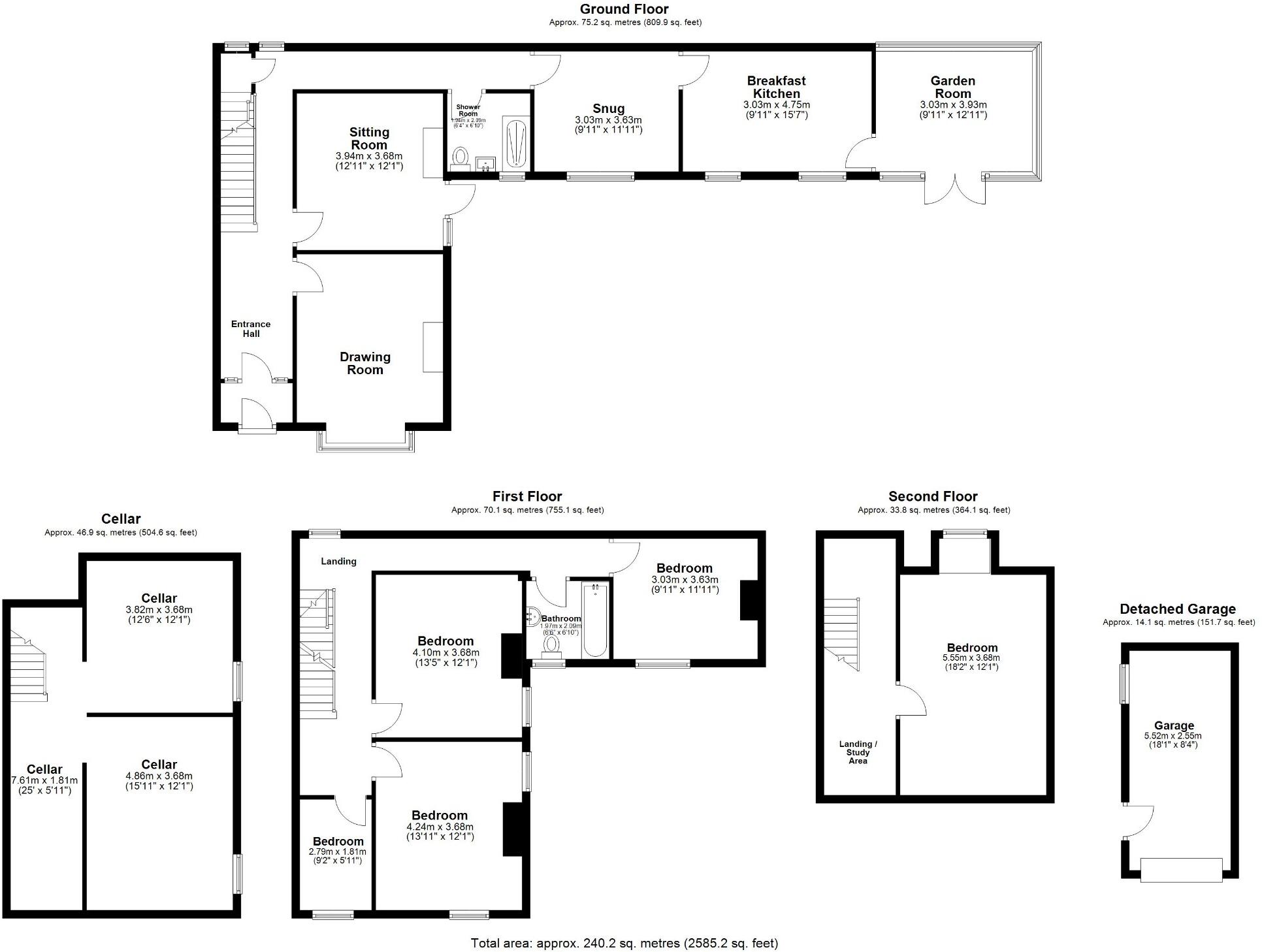 Cambridge Villas, 19 Sandy Lane, Codsall WV8 1EN  floorplan