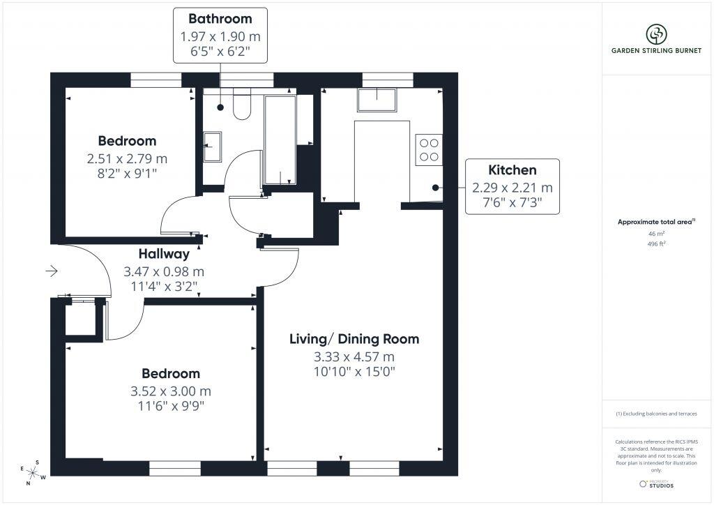 36/4 Restalrig Drive, Restalrig, Edinburgh, EH7 6JF floorplan