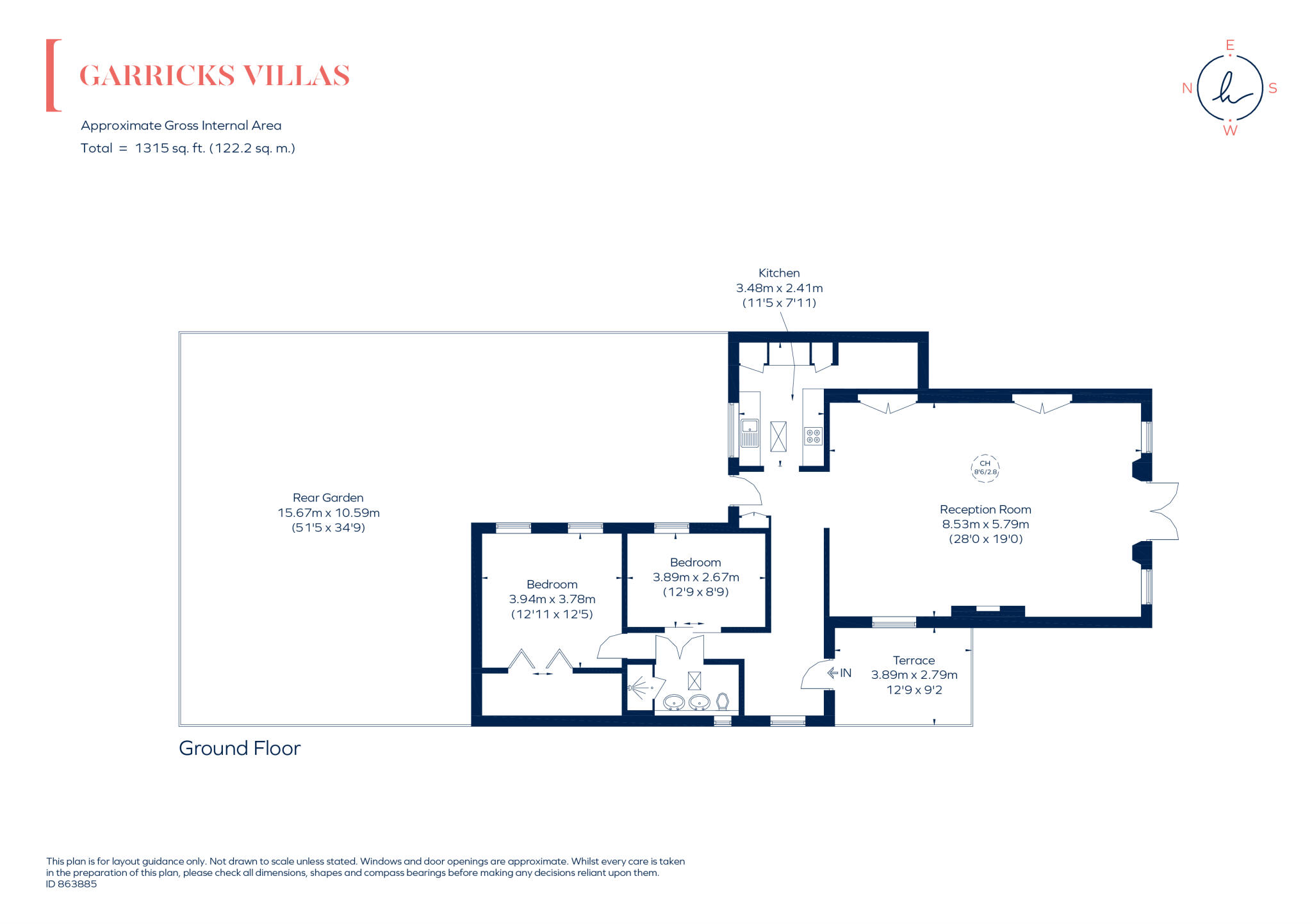 Hampton Court Road, Hampton, TW12 floorplan