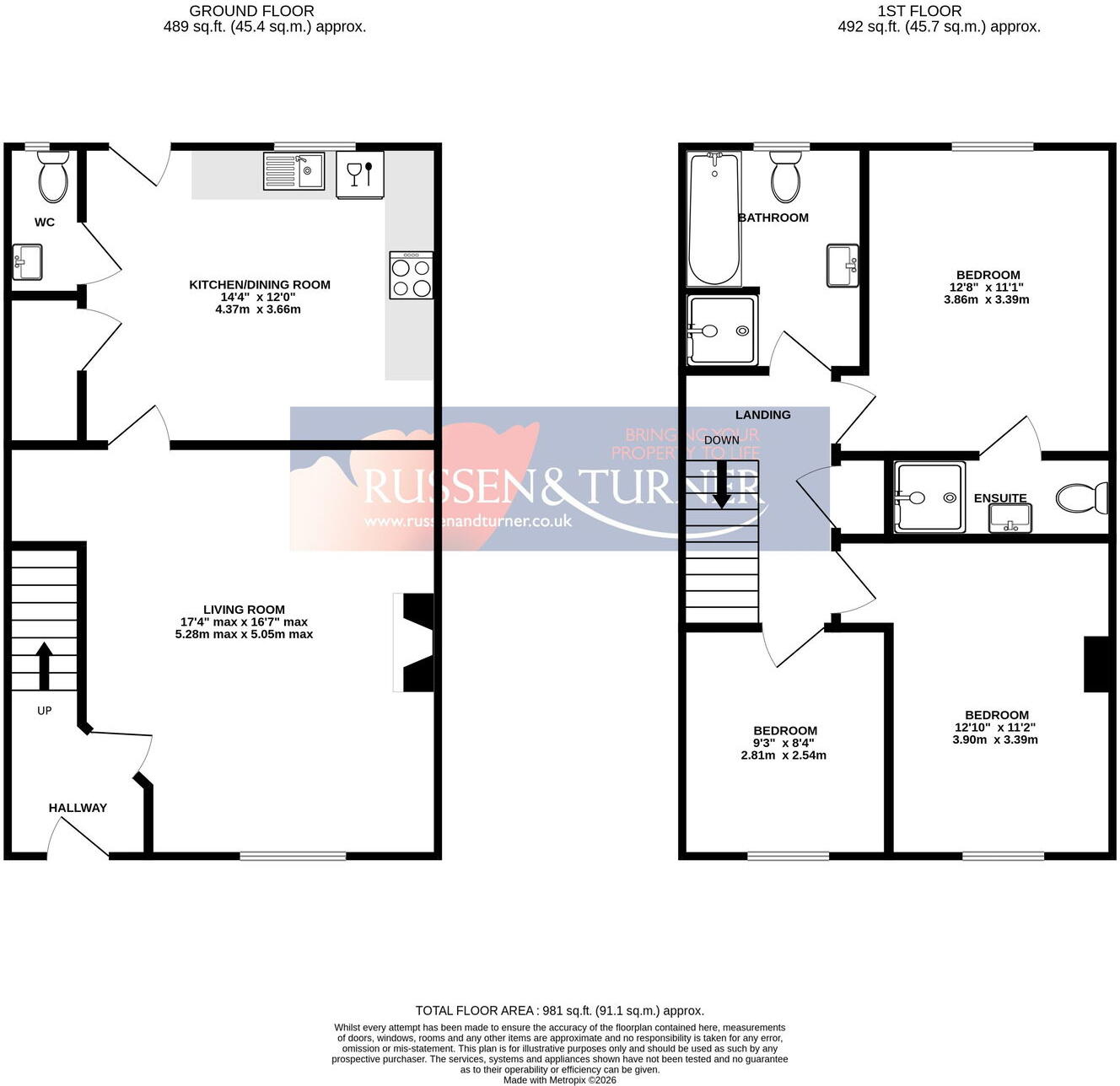 A modern semi-detached home in rural Pentney floorplan
