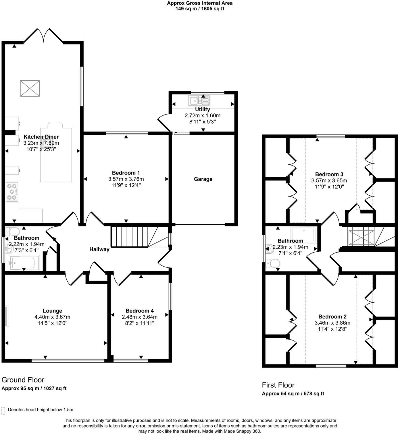 Nant Close, Rhuddlan floorplan