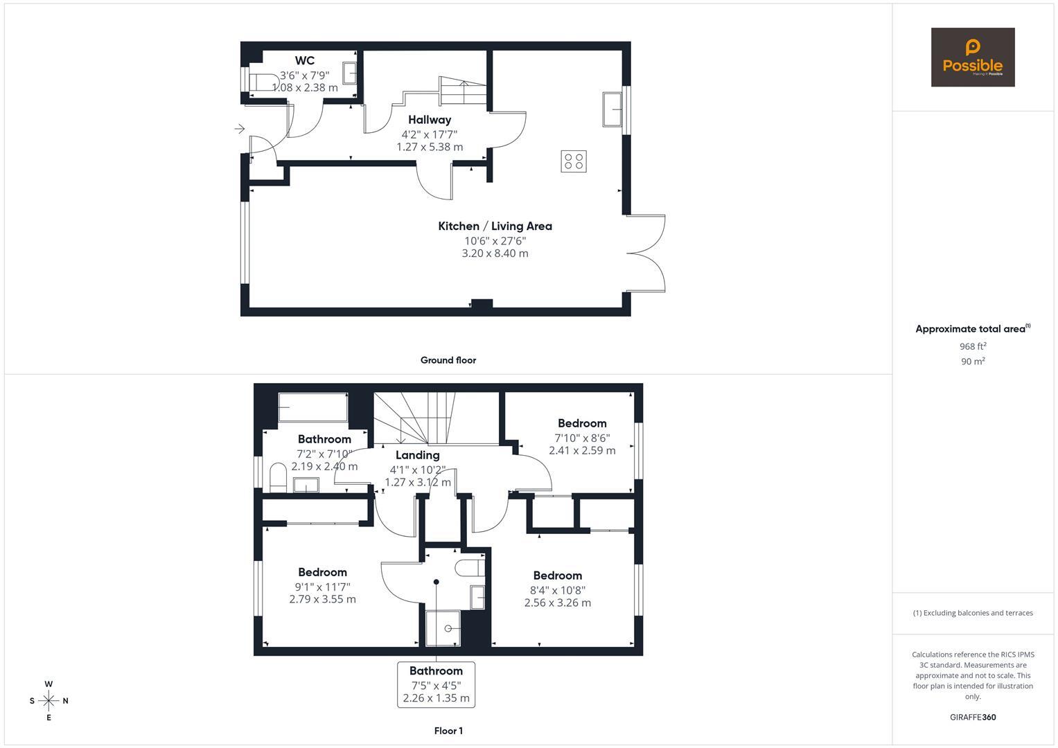 7 Lornty Place, Rattray, Blairgowrie, PH10 7FF floorplan