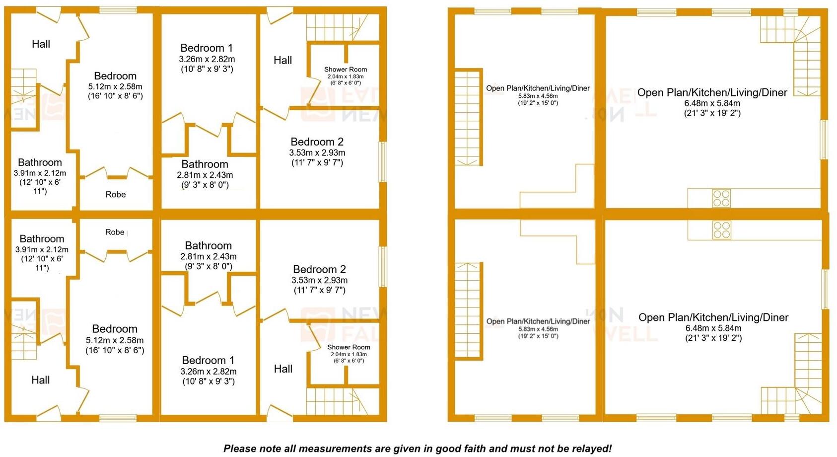 A block of four maisonettes located in the heart of Syston! floorplan