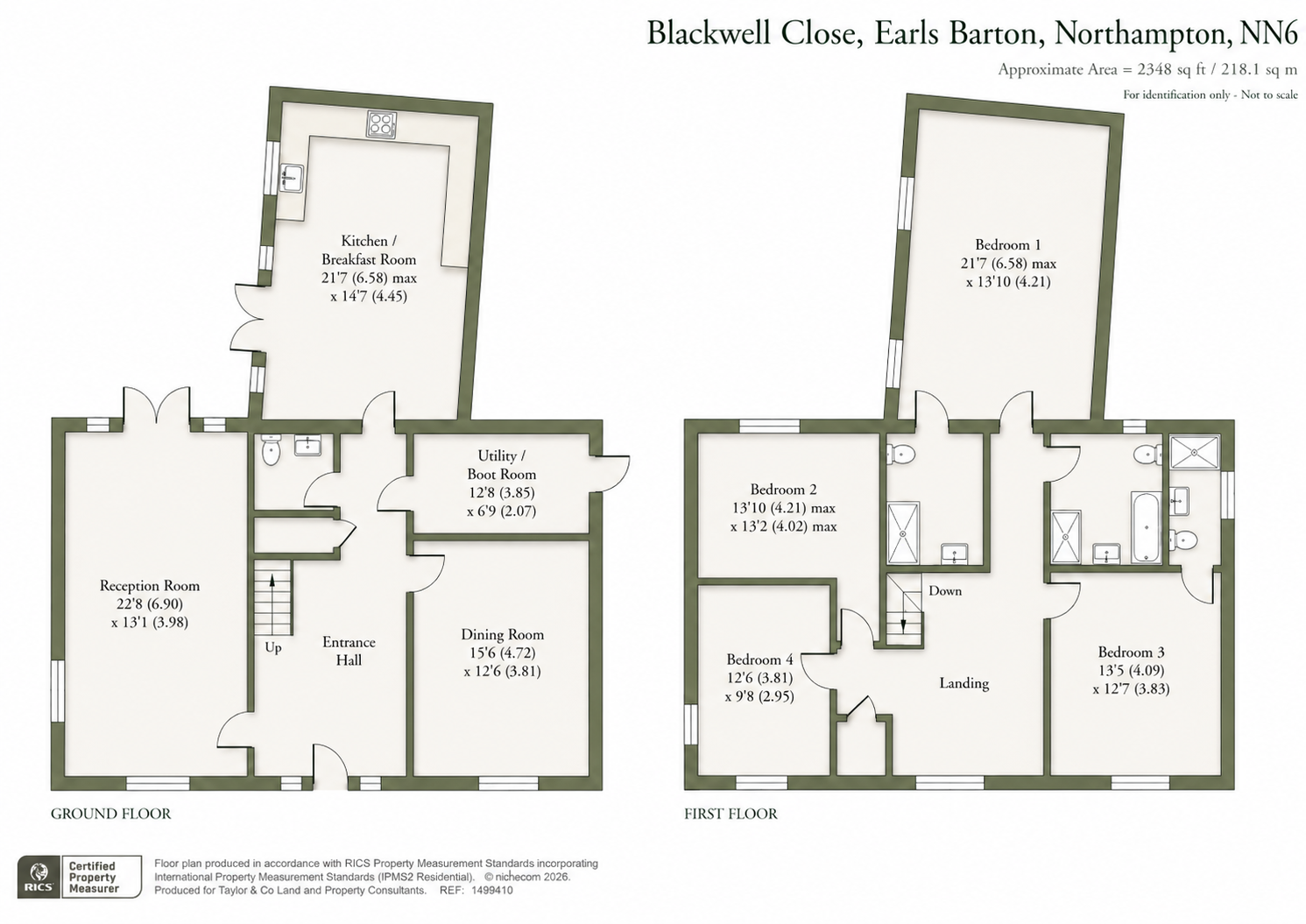 Blackwell Close, Earls Barton, North Northamptonshire floorplan