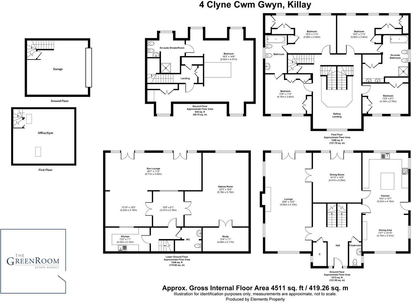 Clyn Cwm Gwyn, Killay, Swansea floorplan